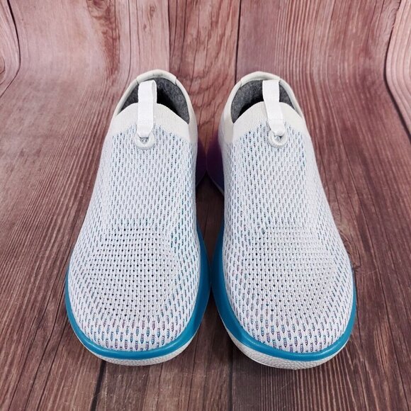 Allbirds Womens 8.5 Tree Dasher Relay Running Shoes Blizzard Thrive Teal Purple - Picture 4 of 14